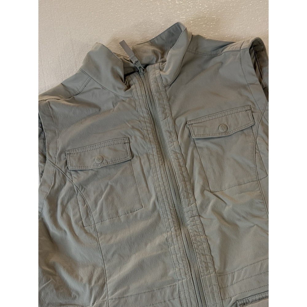 Eddie Bauer Travex Atlas Vest Womens XLarge Gray Full Zip Utility Hiking Travel